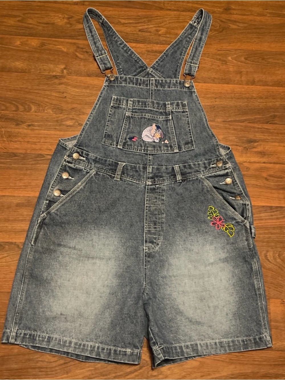 Vintage Disney Eeyore Shortalls Size Medium